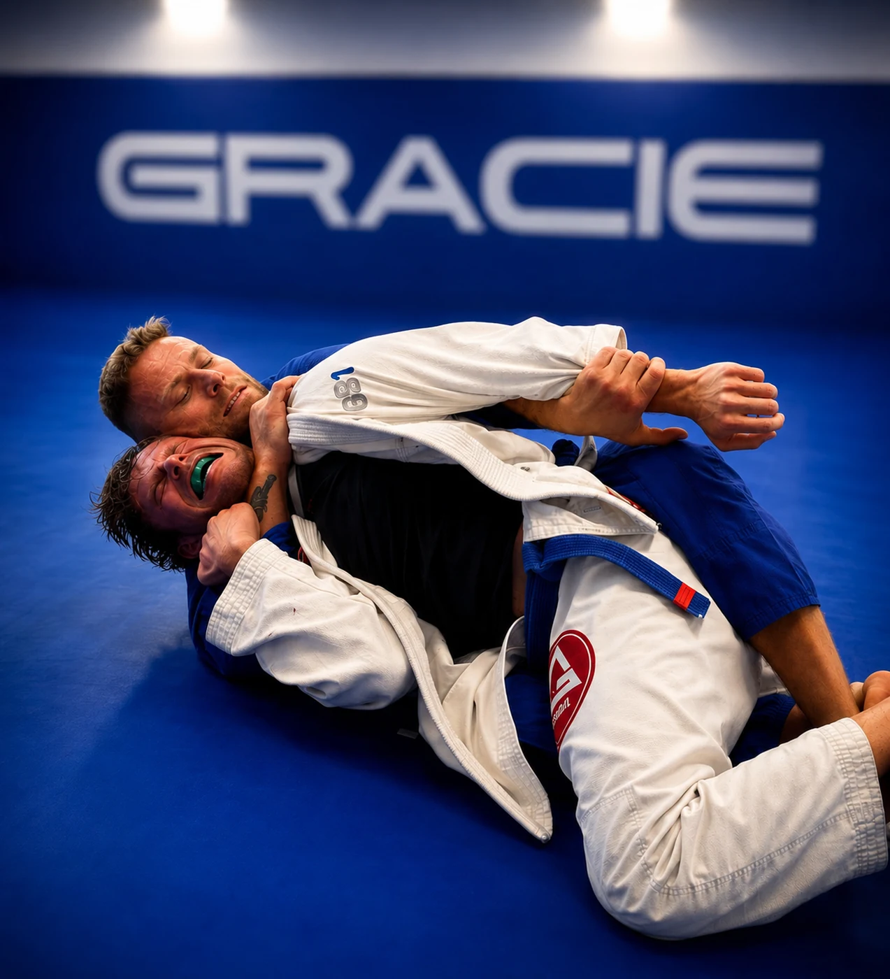 Gracie Barra Southlake students on the mat