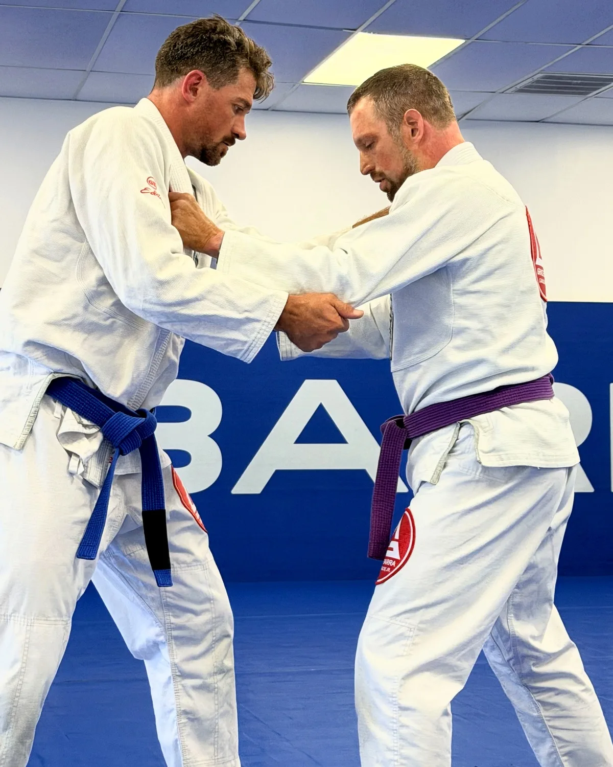 Gracie Barra Southlake students on the mat